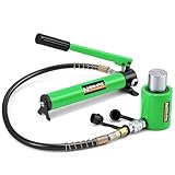 Newhai Hydraulic Porta Power Kit 20 ton Hydraulic Ram Jack + cp-180 Hand Pump Hydraulic Lifting Cylinder Tool Retract Automatically for Industrial Factory DIY Use