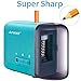 AFMAT Colored Pencil Sharpener, Electric Pencil Sharpener for Colored Pencils(6-8mm), Fast Sharpen with Adapter, 3 Settings, Portable Pencil Sharpener for Kids, Battery Operated Pencil Sharpener