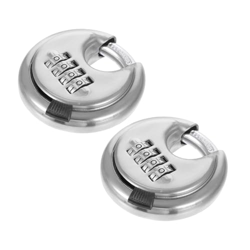 Homoyoyo 2pezzi Serrature Codice Acciaio Inossidabile Per Magazzino Sicurezza Avanzata e Antifurto Serrature Combinazione Per Uso Domestico e Armadietti Colore Argento