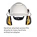 3M PELTOR Hearing Protection Earmuffs, X Series X2P3E, Cap Style Hard Hat Attached, Noise Protection NRR 24 dB, Pack of 1, Construction, Manufacturing, Maintenance, Automotive, Woodwork, Black/Yellow