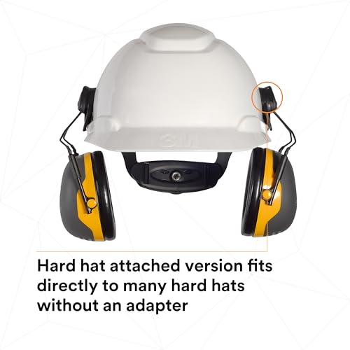 3M PELTOR Hearing Protection Ear Muffs, Cap Style Hard Hat Attached, NRR 24 - image 4
