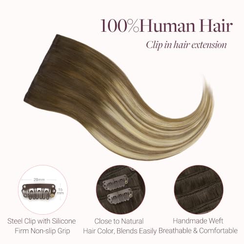 Image of GOO GOO Clip in Hair Extensions Real Human Hair Back Fill Extension 2Pcs
