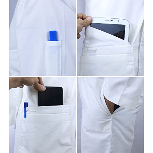 Heedfit Premium Quality Unisex Lab Coat, Comfortable Poly-Cotton Reusable & Professional Lab Coats M #TOP5