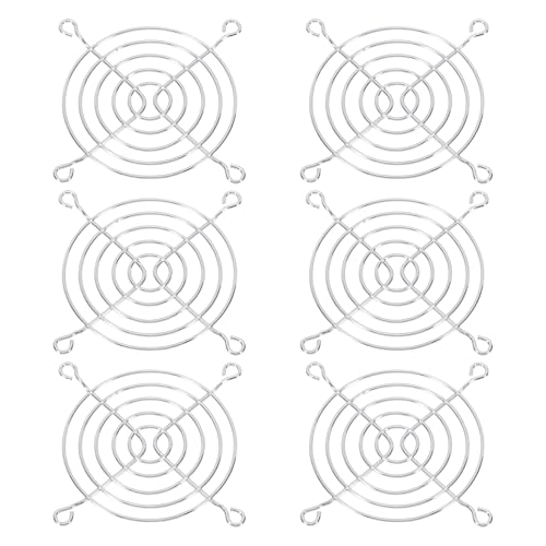 Grille de protection ventilateur 80mm métal pour ventilateur d'échappement et de refroidissement x6