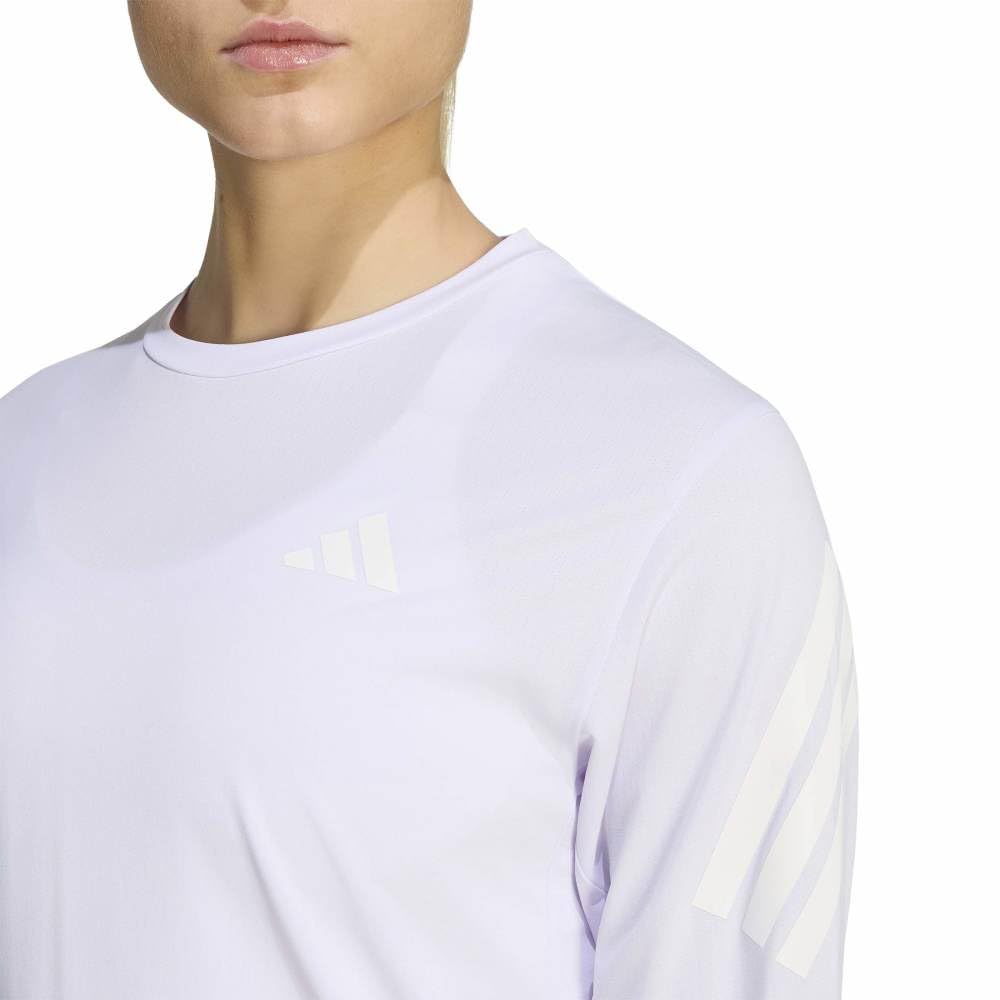 adidas Kobiety Adi365 Running Climacool Iconic Long Sleeve Shirt, Frozen Purple/white, XXL