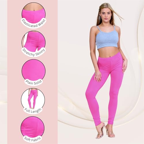 Leggings de microfibra Janisramone para mujer con cintura elástica 6