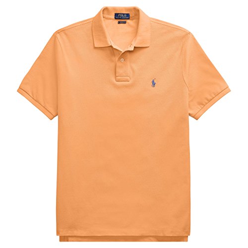 Image of Polo Ralph Lauren Men Custom Fit Mesh Pony Logo Shirt (M, FairOrange)