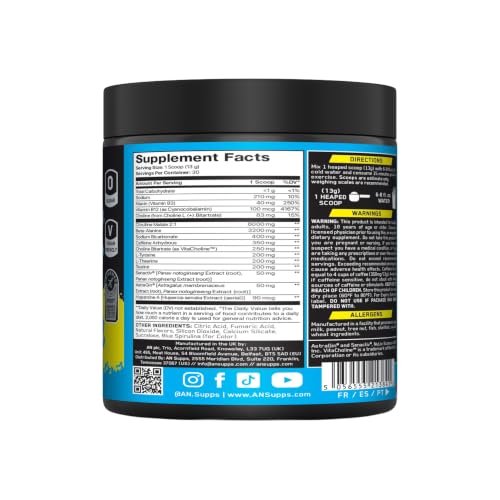 Image of ABE all black everything Applied Nutrition Pre Workout Powder | High Stim Preworkout with 6g Citrulline, 3g Beta Alanine & 350mg Caffeine | Energy, Focus & Pump for Gym Training | 30 Servings