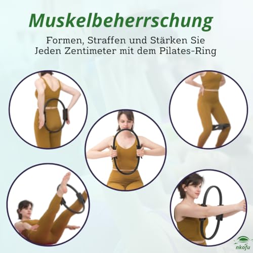 Foto von Pilates Ring Magic Circle Beintrainer Oberschenkel Trainingsgerät Beckenboden Innenschenkel Trainer Damen Übung Fitness Yoga Workout zuHause muskulatur nkofu