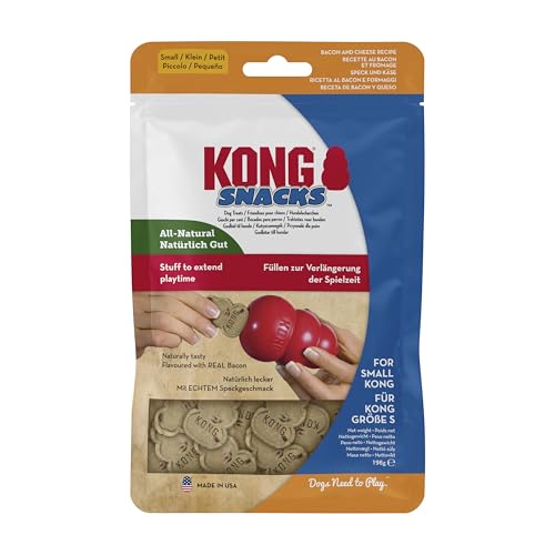 KONG Snacks - Natürliche Hundekekse - Mit leckerem Geschmack - Für KONG-Spielzeuge - Speck & Käse, Kleine Spielzeuge