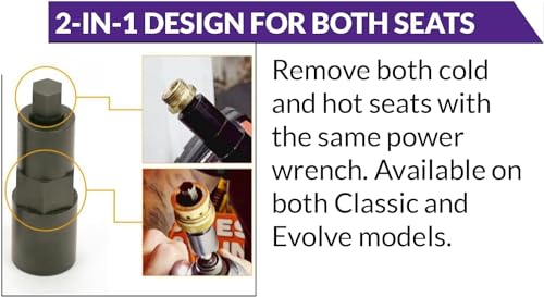 Image of Zip Seat Power Tool Extractor Set for Symmons Temptrol Valves, Set Includes Extractor Classic, Extractor Evolve, Diverter, and Power Drill Bit