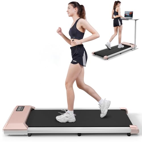 Walking Pad, Under Desk Treadmill, Mini Portable Treadmill with App and Remote Control, 2.2 HP Quiet Walking Jogging Machine for Office Home Use, 250 Lbs Capacity
