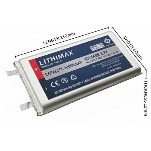 Generic LITHIMAX 1260110 10000mAh 3.7V Li-Po Battery Pack of 2 - Image 7
