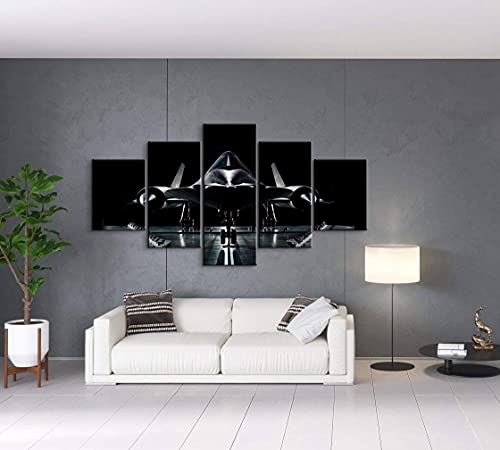 5 Pieces Vintage Airplane Decor Airplane Wall Art Sr-71 Blackbird Fighter Jet Poster Airplane Posters Aviation Poster Airplane Pictures Wall Art Military Wall Decor For Room Decor (60''W X 32''H) #TOP1