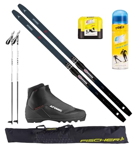 Atomic Langlaufski-Set Savor XC + Bindung + Schuhe + Stöcke + Skisack +...