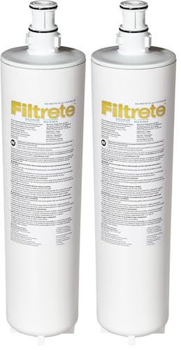 Image of Filtrete Maximum Under Sink Quick Change Water Filtration Replacement Filter 3US-MAX-F01, for use with System 3US-MAX-S01 (Pack of 2)