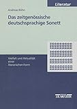 Das zeitgenössische deutschsprachige Sonett: Vielfalt und Aktualität einer literarischen Form (M & P Schriftenreihe Fur Wissenschaft Und Forschung) (German Edition)