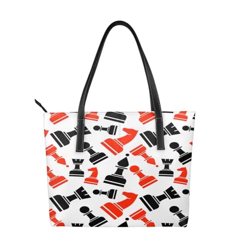 Sac de travail léger haut de gamme au design chic motif échecs