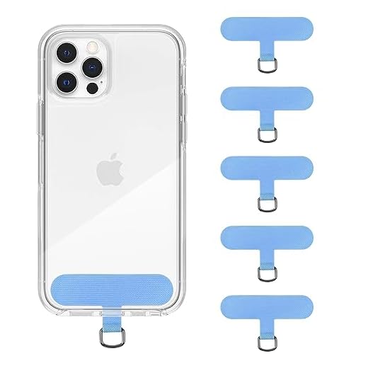 Universal Cell Phone Tether Tab Without Adhesive, 5 Pack Phone Lanyard Replacement Part for Phone Strap,Safety Lanyard Patch (5 PCS)