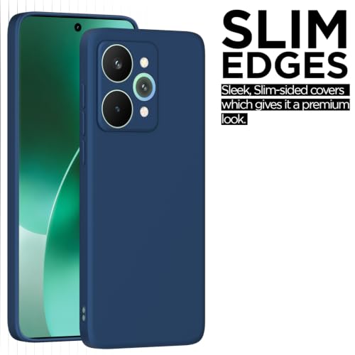 Image of Outlouders Back Cover for Realme 15 Pro 5G | Camera Protection | Durable Soft Matte Silicone Bumper Case (Blue)