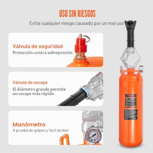 Compresor de aire portátil con presión de trabajo de 85-116 PSI 6