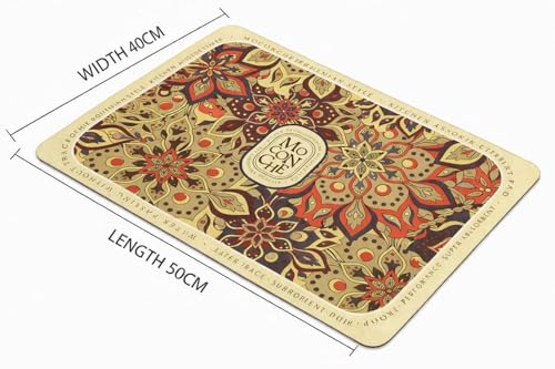 Image of HomeCloud Dish Drying Mat for Kitchen Counter - Super Absorbent, Non-Slip & Heat-Resistant - Quick Dry Rack Pad for Dishes, Utensils, Coffee Maker - Stain-Hiding Design (Beige Brown)