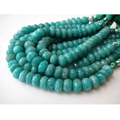 Perles en amazonite rondelles facettées 9mm pour créer vos bijoux d'été personnalisés