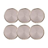 Cofan Set mit 6 Platzsets, rund, Farbe: Gold, Untersetzer mit dekorativen Fransen, Durchmesser: 38 cm
