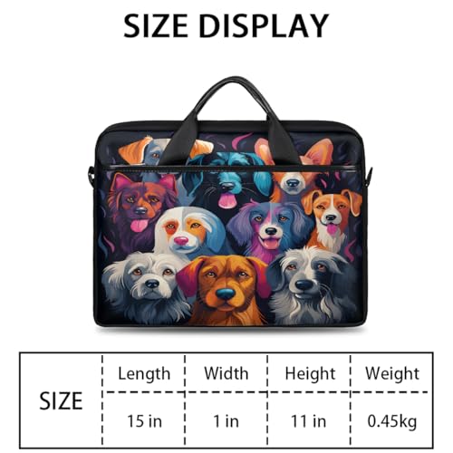 Bolsa para portátil con diseño de perros, 15 pulgadas miniatura 2
