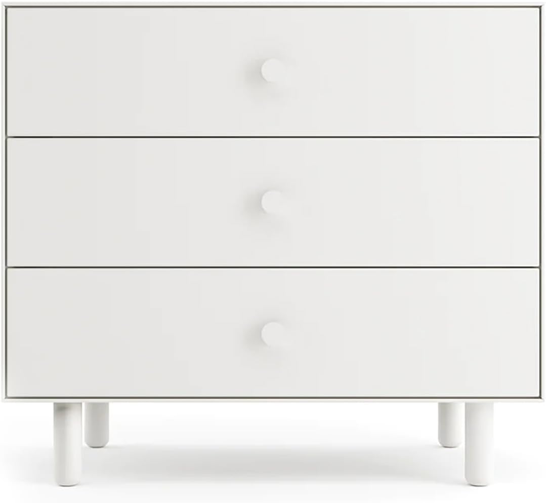 Oeuf Merlin 3 Drawer Dresser Birch/White with Fawn Base (Birch/White) by Oeuf Nursery Cribs and Furniture