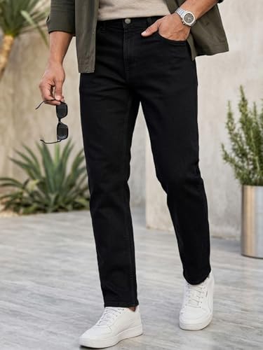 Image of Urbano Fashion Men's Slim Fit Washed Denim Jeans Stretchable