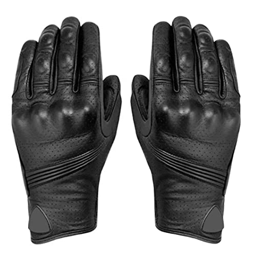 Gants de moto en cuir plein pour motard l'esprit de liberté avec poignée améliorée