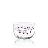 Durchmesser: 202 mm Crystalex Schale Bowl Sakura Kristallschale mit der Tupfer-Technik in lila 200 mm Bohemia