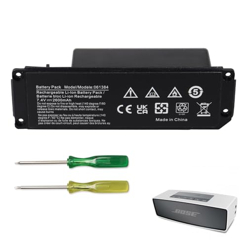 Batterie Li-ION MXJFYY 7,4 V 2600 mAh pour Bose SoundLink Mini 1, Haut-Parleur Bluetooth pour Bose Soundlink Mi ni One/Mi ni I/Mi ni 1, modèle 061384 061385...
