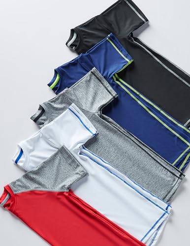 Image of 5 Pack Youth Boys Athletic Dry Fit T Shirts