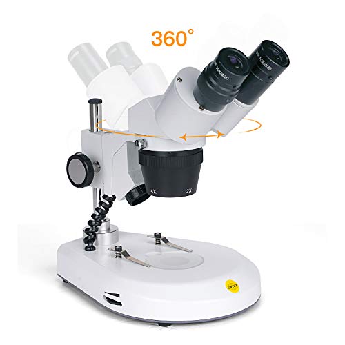 Swift S306S-20-2L 20X/40X/80X Magnification Forward Mounted 360° Rotatable Binocular Stereo Microscope thumb #1
