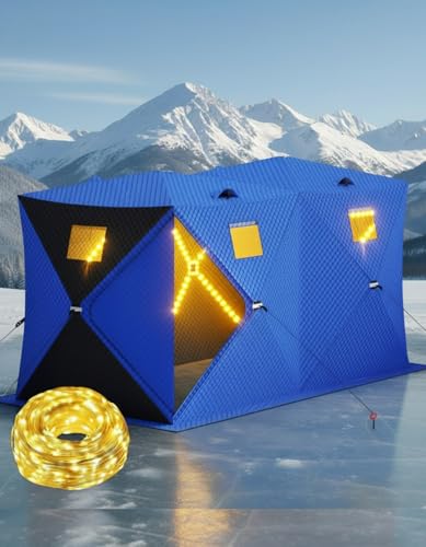 Garvee Pop Up Ice Fishing Shelter and Insulated Ice Fishing...
