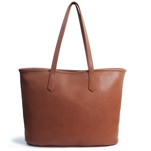 Zipper Tote Bag Brown