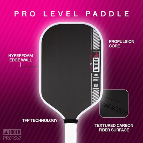 Image of JOOLA Pro IV Pickleball Paddles - Raw Carbon Fiber Surface - Perseus, Hyperion, Scorpeus & Magnus Shapes - 14mm /16mm - Tech Flex Power - Propulsion Core - Wide or Elongated - UPA-A and USAP Approved
