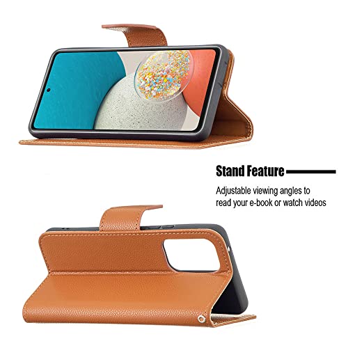 Capa tipo carteira com clipe padrão Lychee para Samsung Galaxy A53 A 53 5G capa de couro slots para