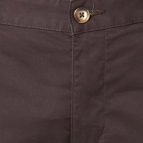 Image of Park Avenue Men's Regular Fit Mid Rise Neo Fit Cotton Blend Solid Pattern Flat Front Casual Chinos