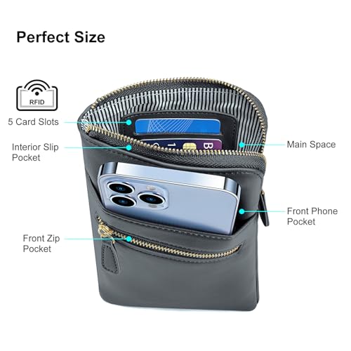 nuoku Small Crossbody Bags for Women Designer Cell Phone Bag Wallet Purses Adjustable Strap4