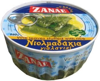 Grape Leaves stuffed with rice (zanae) 280g by parthenonfoods.com