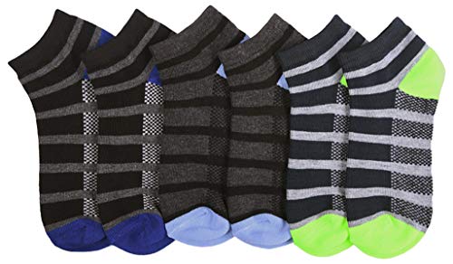 Image of ToBeInStyle Pack of 6 Printed & Solid Low Cut Ankle Socks - Kid's & Adults