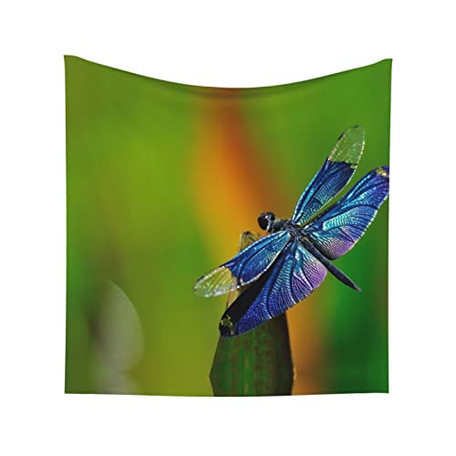 Purple Blue Dragonfly Print Indoor Tapestry Wall Hanging Print Tapestries Home Art Decor Large Size 59Ã—59 Inches For Living Room Bedroom Office And Study #TOP7