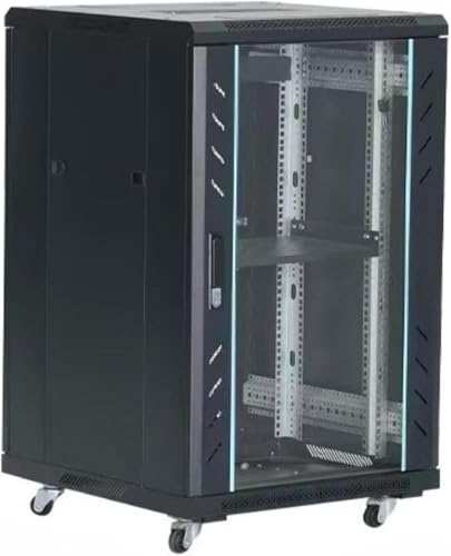 ネットワークラック サーバーラック本体 ルーター収納 ハブ収納ボックス|棚板3枚付き 防犯ロック付き ホワイト 組立簡単 事務所 家庭用 整装 (6U 600*350*600mm)