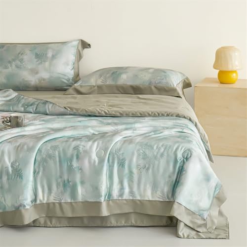 Surwin Satin Tagesdecke Bettüberwurf, Glatt wie Seide, Kunstseide Gesteppt Steppdecke für Doppelbett Einzelbett, Weiche Mikrofaser Kühlende...