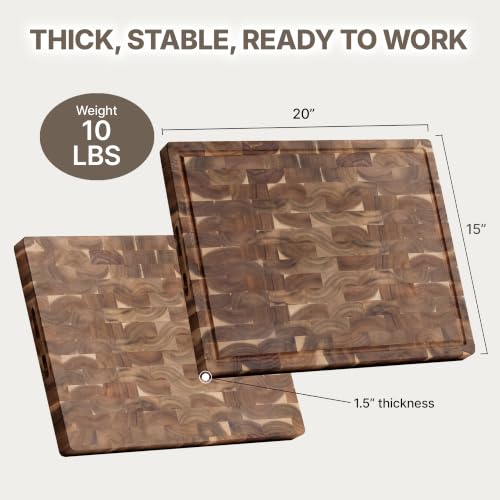 Tabla de Cortar de Madera Acacia Grande 50.8x38.1x3.81cm miniatura 3