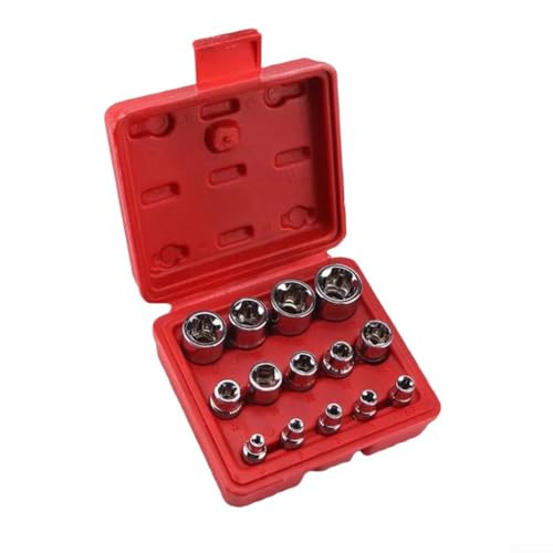 Douilles extérieures E4-E24 en coffret rouge pour vos travaux de mécanique