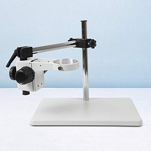 360 Degree Rotation Heavy Duty Boom Large Stereo Microscope Table Stand 76mm Focusing Holder